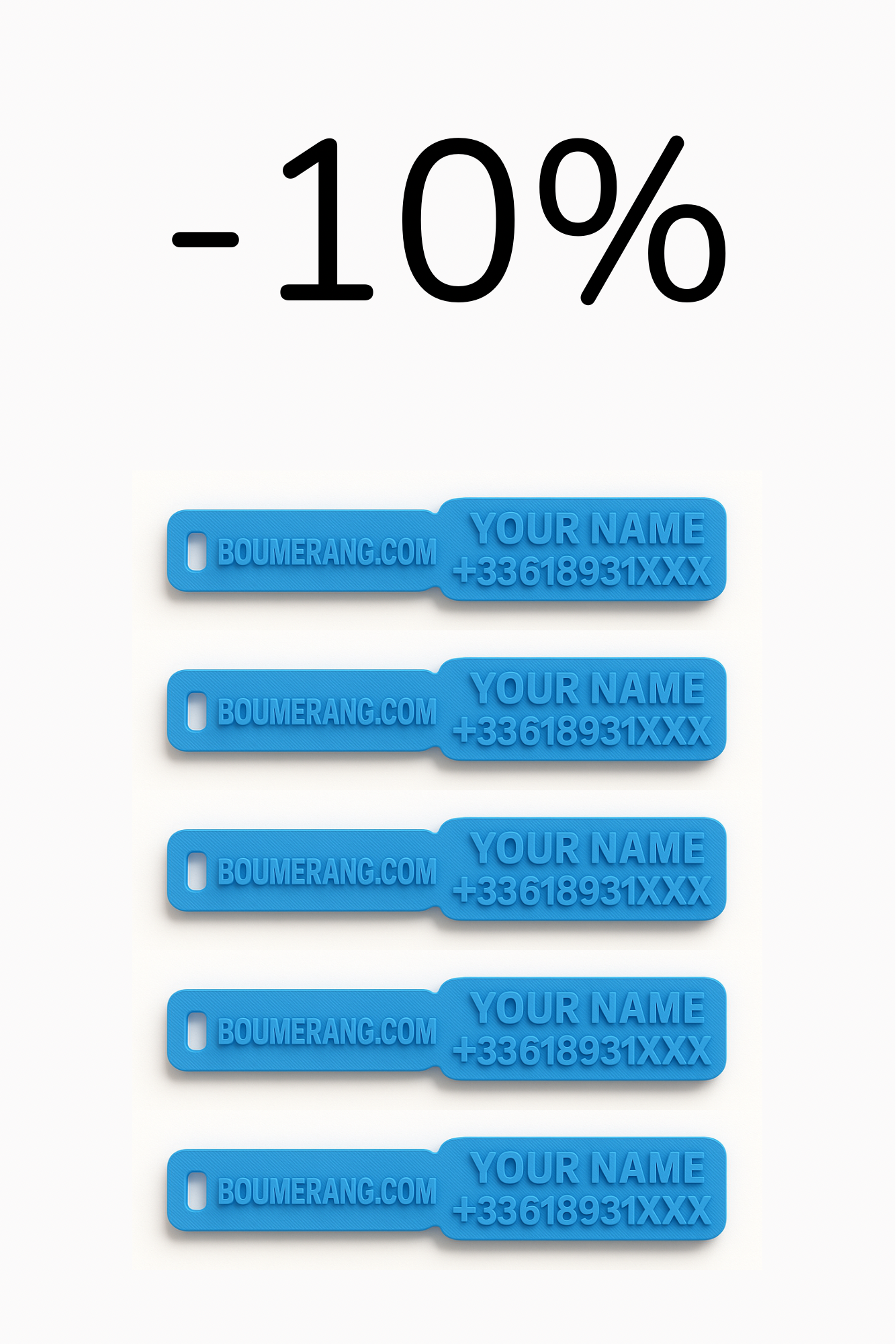 Pack of 5 tags (All models 40 mm)