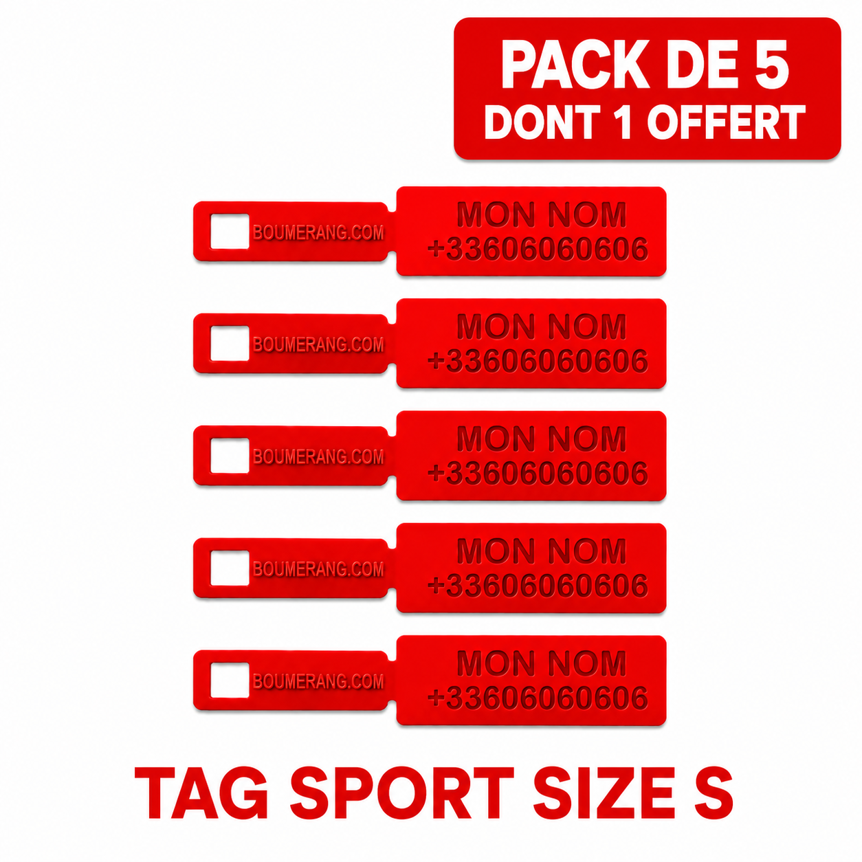 Pack of 5 tags (S)