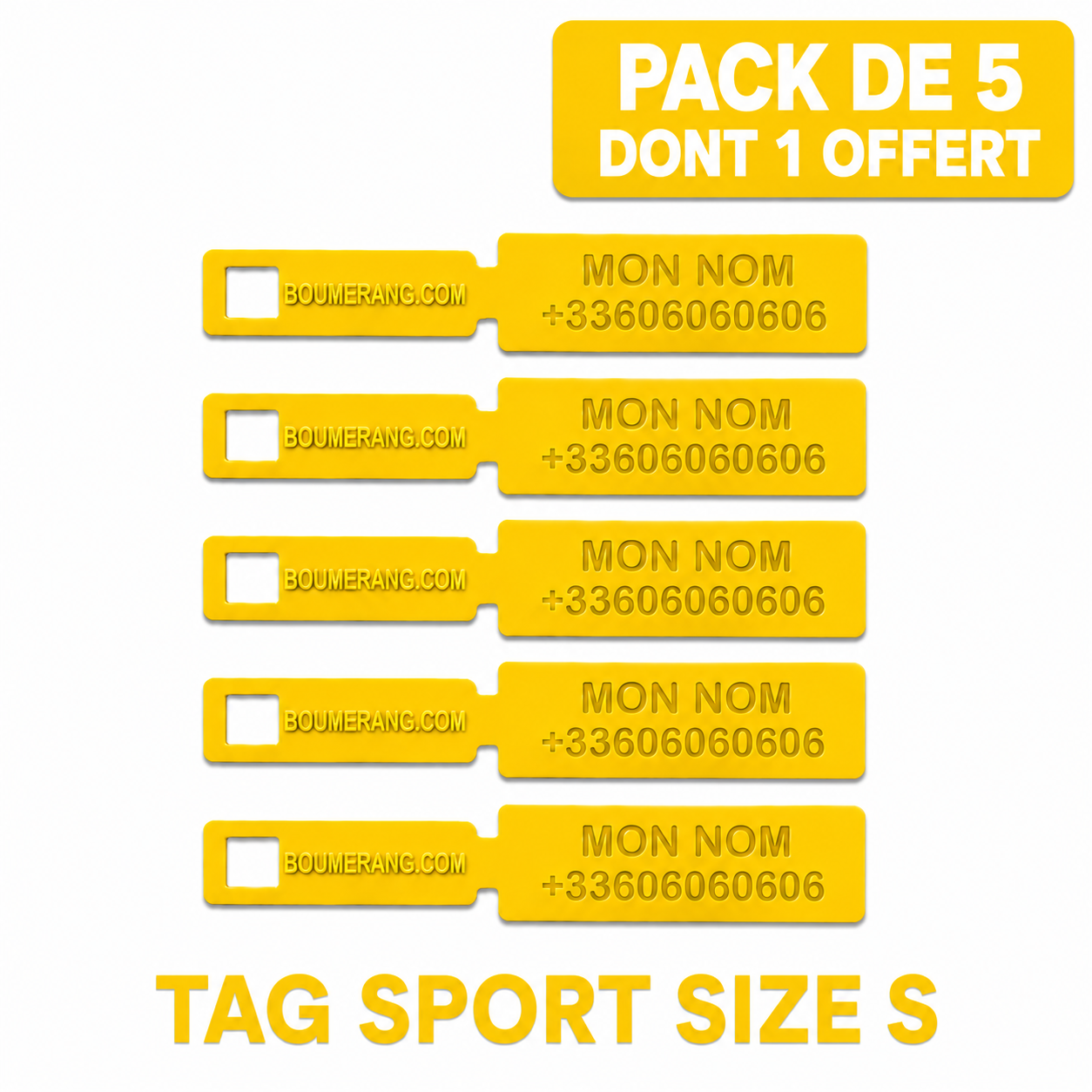 Pack of 5 tags (S)