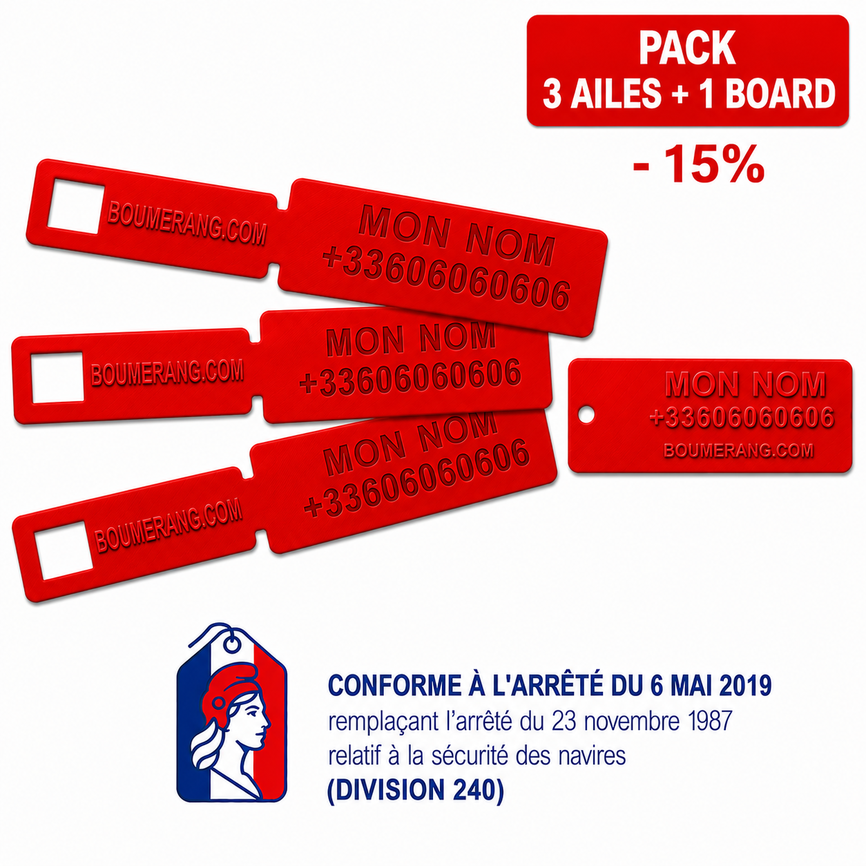 Pack 3 Ailes 1 Board Réglementaires