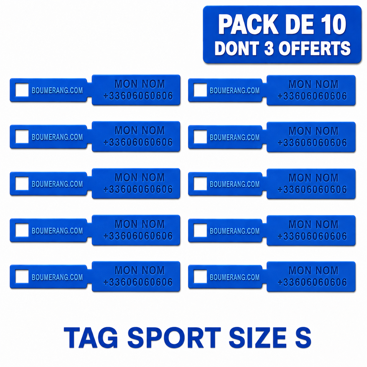 Pack de 10 tags (S)
